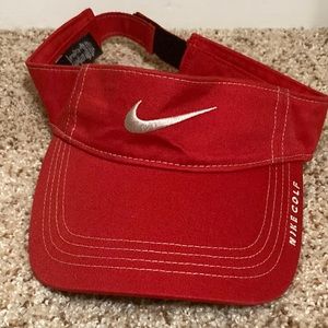 Nike Golf Red Velcro Adjustable Visor